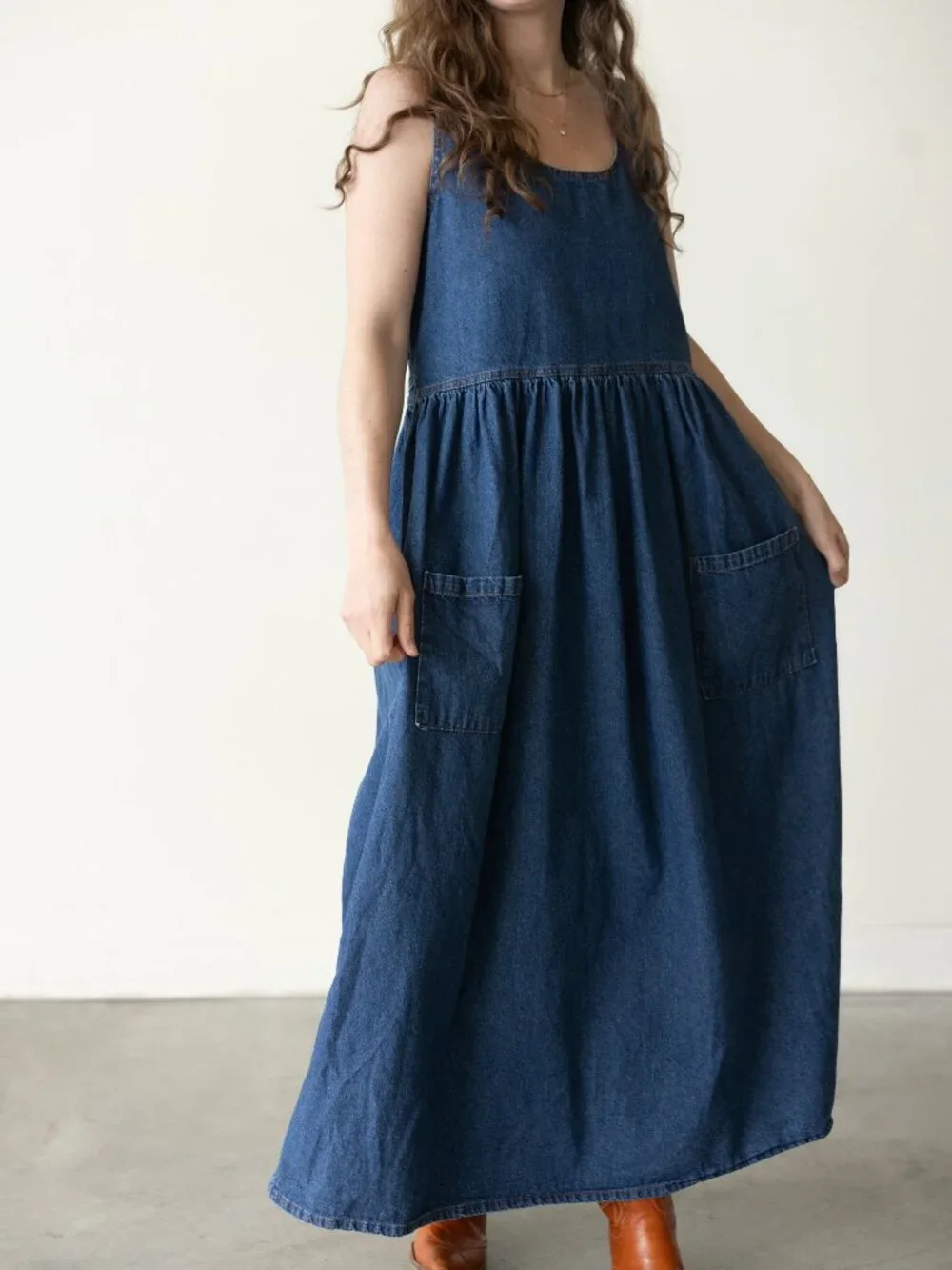 VTG Denim Pocket Dress - Picture 6 of 6